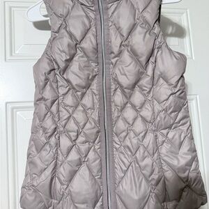 Athleta Women's Quilted Silver Bomber Jacket
